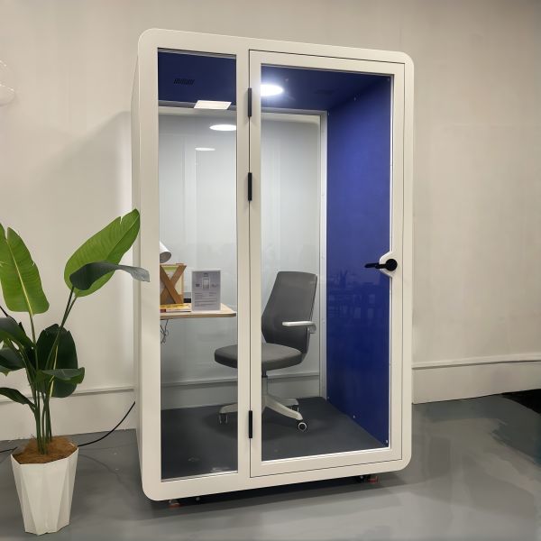 Modern Soundproof Booth with High Insulation LED Lighting and Built-in