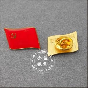 Quality flag badge gilt stamping color glue Lions pins badge KQ11 for sale