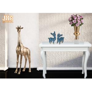 Trumpet Gold Leaf Fiberglass Planters With Frosted White Base Pot Planters