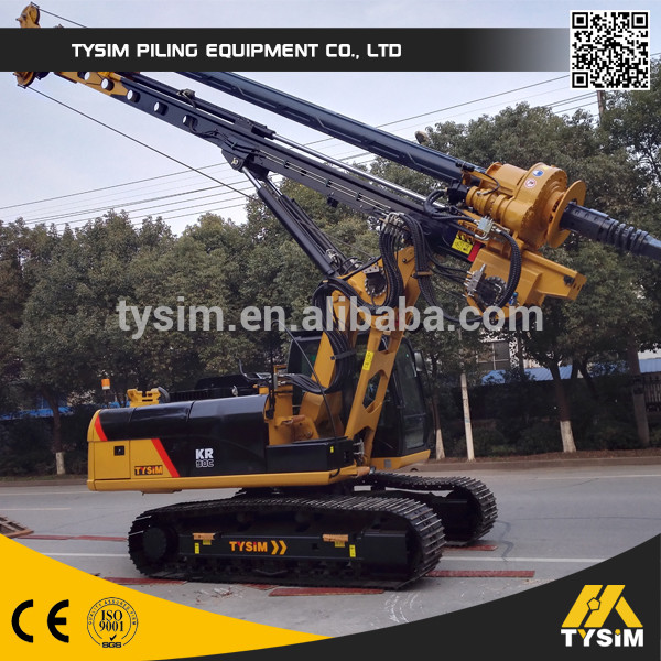 Mini Foundation Drilling Rigs Tysim KR125A Max. Drilling Depth 43m Max. Drilling