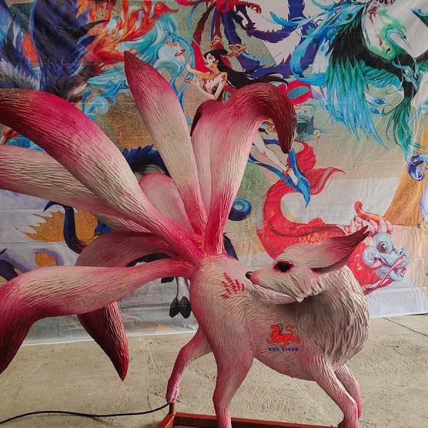 Electronic Handcrafted Realistic Creatures Chinese Mythology Animal Nine Tailed Fox