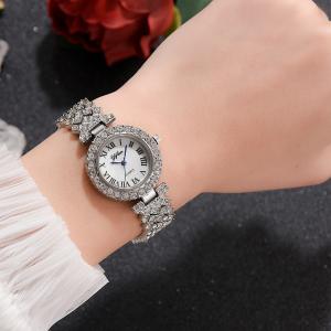 28mm Women Quartz Wrist Watch SL68 Movement Water Flashing Plating