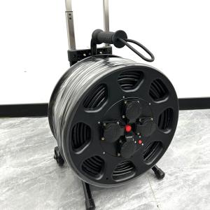 4 Universal Sockets IP54 Retractable Cable Reel Customized Length Extension
