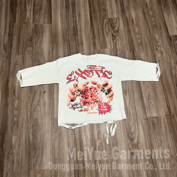 Clothing Manufacturers Custom Men Cotton Boxy Drop Shoulder Crop Distressed Acid Wash T Shirt Screen Printing Tshirts for Men