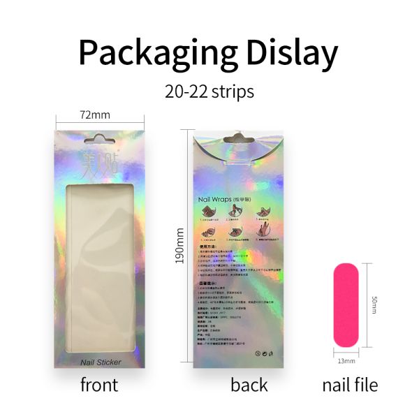 OEM ODM Nail Paint Solid Color Strips with Designs Custom Semi Cured Gel Polish Wraps