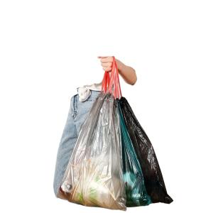Customized Logo Plastic Drawstring Rubbish Bin Garbage Bags Household by