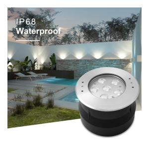 Outdoor Pool Light DC24V 12W RGB Clear Glass 316 Stainless Steel IP68 for