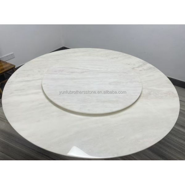 Polished Natural Rosa Rainbow Marble Stone for Modern Dining Table in Hotels Villas