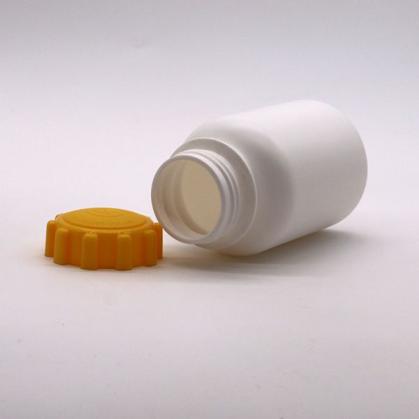 300cc HDPE Round Plastic Capsule Bottle with Screw Cap for Medicine Supplement Tablet