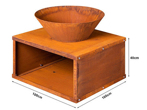 Garden Landscape Round Decoration GN-FP-304 Corten Steel Rusty Metal Fire Pit