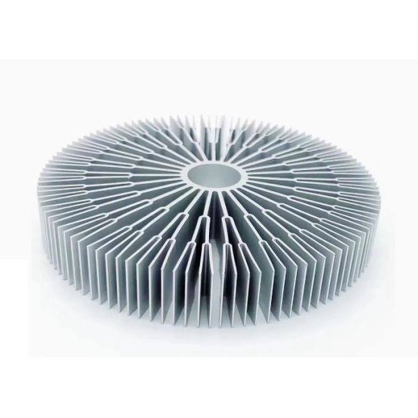 Buy Electrophoretic / Silvery Anodized Aluminum High Power Heat Sink Extrusion Profiles at wholesale prices