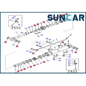 721-98-01370 Arm Seal Kit Hydraulic Cylinder Repair Kit For Komatsu PC650LC-11