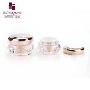 J060C diamond shape acrylic shiny jar luxury cosmetic container