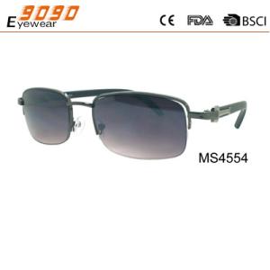 China Fashion  rectangle  sunglasses with metal frame , UV 400 protection lens on sale