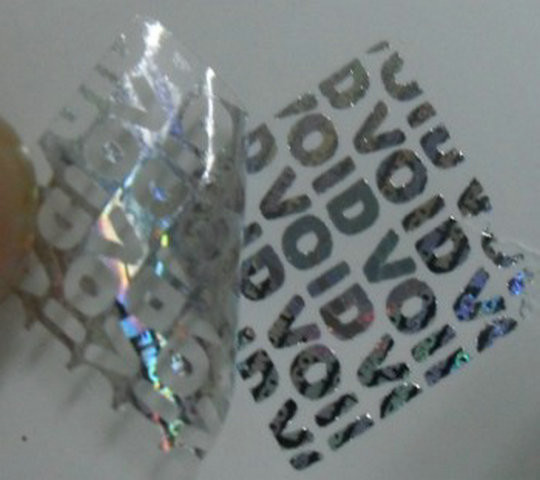 Buy Void Self Adhesive Hologram Security Labels Environmentally Friendly Material at wholesale prices