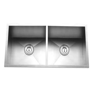 Right Angle Corner Two Basin Kitchen Sink