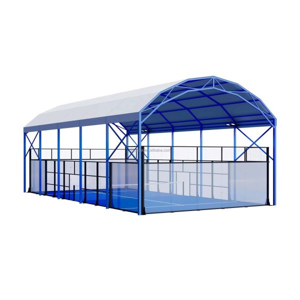 Outdoor Waterproof Padel Tennis Court Canopy Sport Padel Court Roof Cover Padel