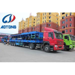 General Cargo Carrier Flatbed Semi Trailers 3 Axles Detachable Sidewall