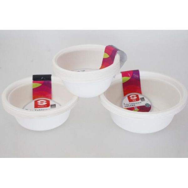 Natural Biodegradable Bagasse Bowl Cheap Sugarcane Pulp Disposable Bowls For Food
