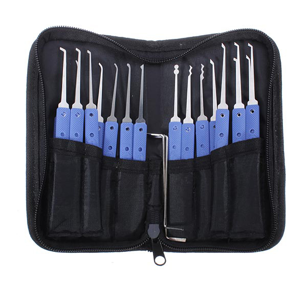 Buy Blue Klom Lock Picks 18 Pieces Stainless Steel Lock Pick Set  Steel Lock Opener Locksmith Supplies Picks With Track Number at wholesale prices