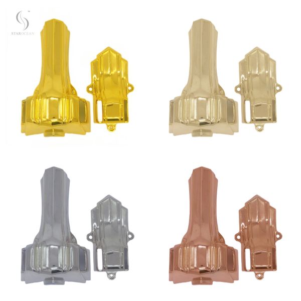 PP Plastic Material Copper Coffin Corner Set Wholesale With Metal Tube 10# B