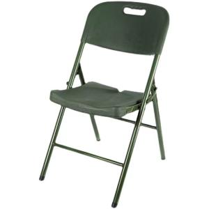China Outdoor Field Blow Molding Chair Camping Lightweight Military Green Conference Folding Simple Military on sale