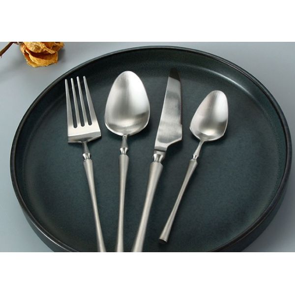 Buy Silver Plated 24pcs Stainless Steel Eating Utensils For 6 at wholesale prices