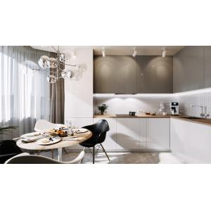 Modern Complete Kitchen Furniture Modular MDF Cabinets Backsplash Drawer Basket