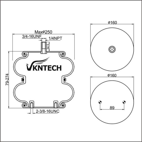 S14486 Industrial Rubber Air Spring/ 2B10-226 Air Suspension Spring Parts For OEM