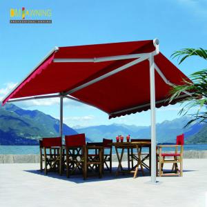 Double awning, awning, independent double - sided, electric hand - operated