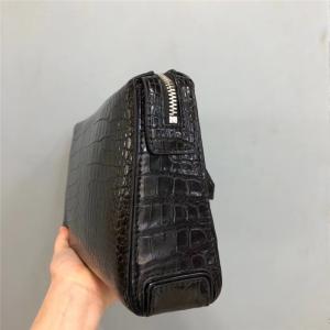 Authentic Crocodile Belly Skin Passcode Closure Men Clutch Bag Card Holders