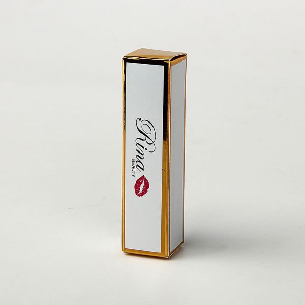 Buy White Card Paper Gold Foil Lip Gloss Packaging Box Cosmetics at wholesale prices