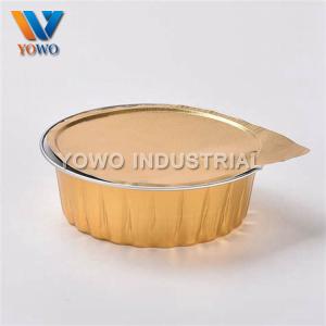 Quality SGS 235ML Aluminum Foil Cupcake Cups With Plastic Lids for sale