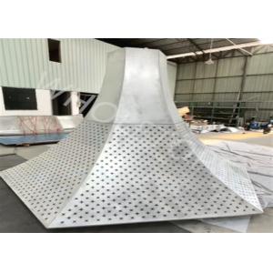 Pattern Cut Hyperbolic Aluminum Column for Subway station