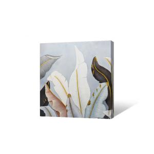 Hand Painted Textured Canvas Oil Painting of Abstract Flower in Modern Style for