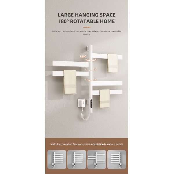 Surface Finishing Stainless Steel Electric Towel Warmer 500W for Bathroom Radiator