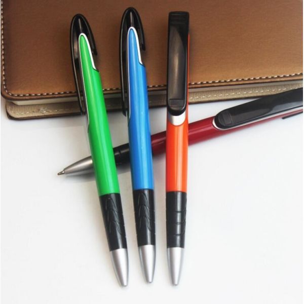 Buy Promotional Custom Logo Advertisting Plastic ABS Ball point pen with Rubber Grip at wholesale prices