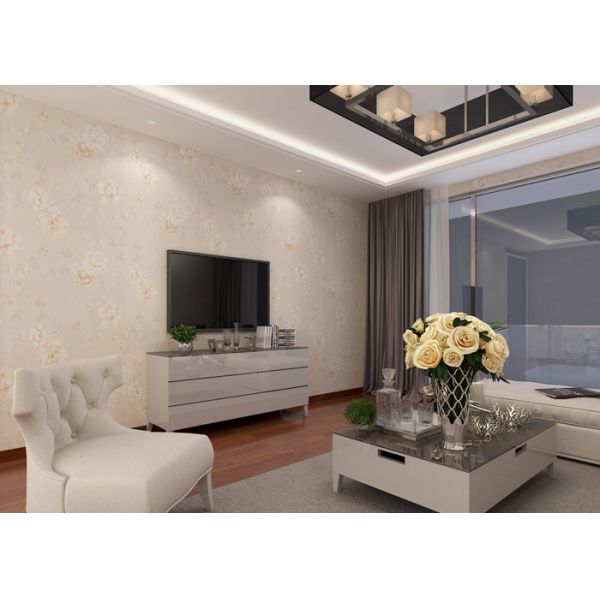 Waterproof PVC Living Room Wallpaper for Entertainment / Household , Rustic