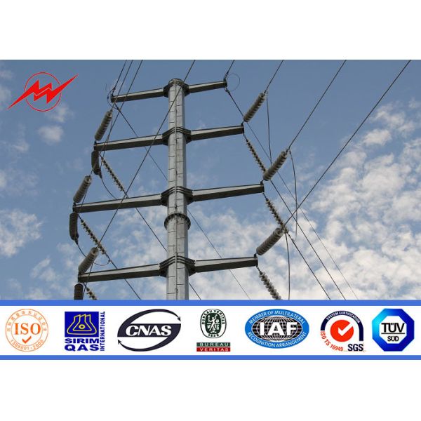 Buy Powder coating 69kv Q345 Steel Utility Pole for electrical power line at wholesale prices