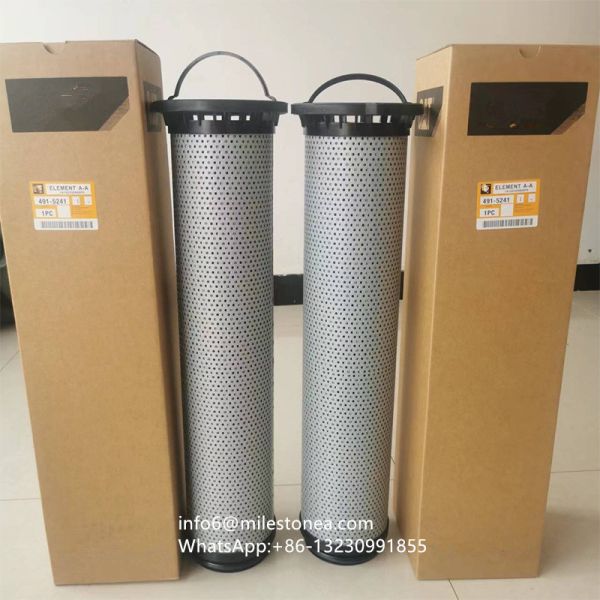 China Manufacturer glass fiber Hydraulic oil Filter 491-5241 for truck engine parts