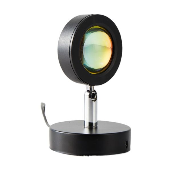 Desktop adjustable usb bedroom decorative table led night single color sunrise halo light daylight sunset projection lam