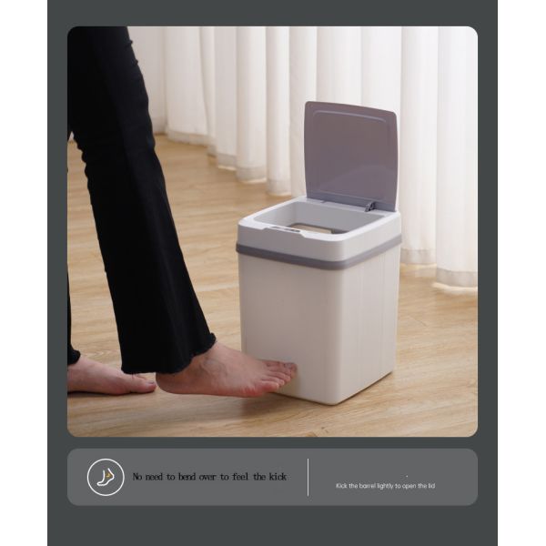 Household Induction Kitchen Toilet Toilet Fully Automatic Plastic Bucket with Lid Wholesale Smart Trash Can