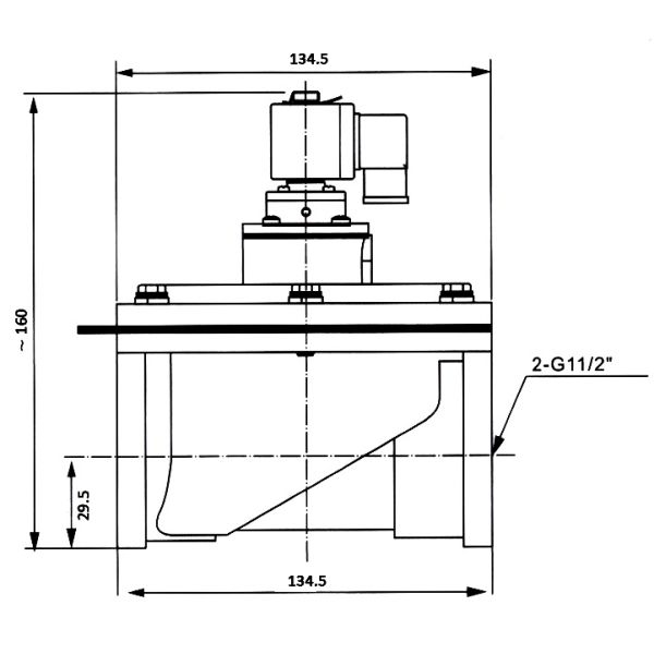 DTA-ZT-40S DN40 1-1/2'' 1.5'' Inch Through Threaded Bag Filter Pulse Jet Valve
