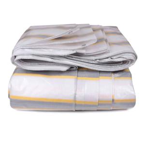 Coated Stripes Woven Tarpaulin for Blocking Sunlight and Waterproof Covering