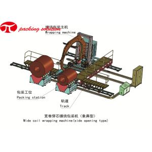 Fully Automatic Aluminum Coil Packing Line 800mm-2300mm Width With Roller