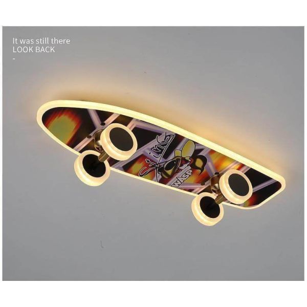Nordic Bedroom Children'S Room Ceiling Light Cartoon Eye Protection Scooter Lamps