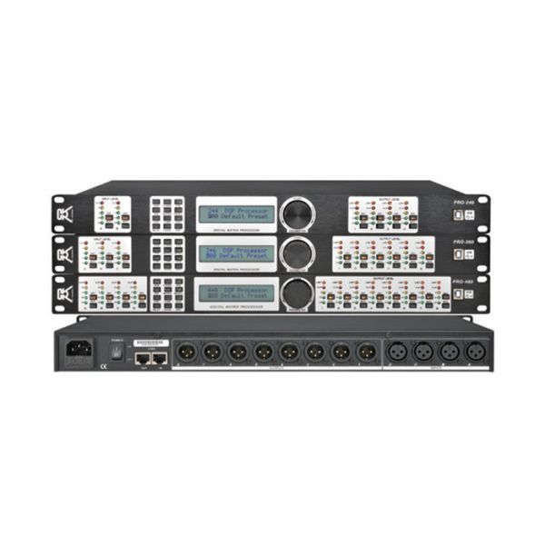 High End Audio Video Processor , PA Processor 4 ins 8 out Dsp Dj Speaker