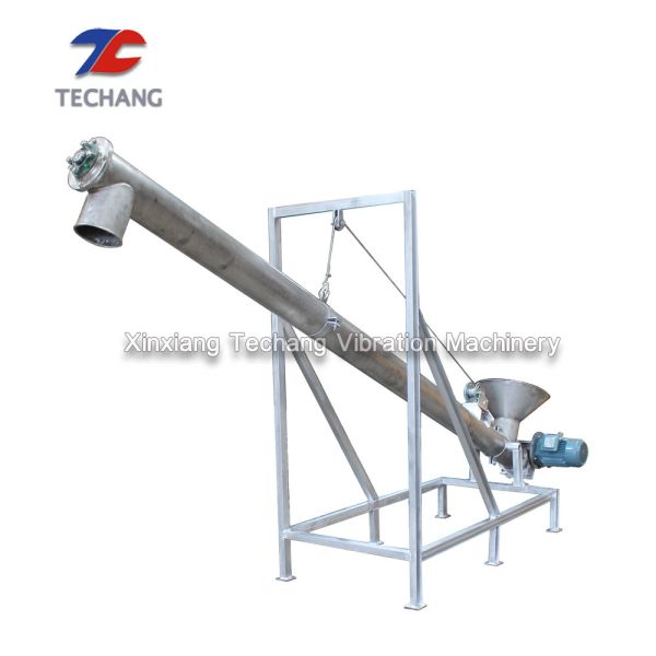 Buy Heat Resistant Stainless Steel Inclined Auger Screw Feeder With Hopper at wholesale prices