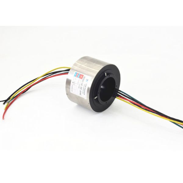 Large Through Bore Slip Rings Connector Rotary Joint Smoother Rotation 0-500VAC