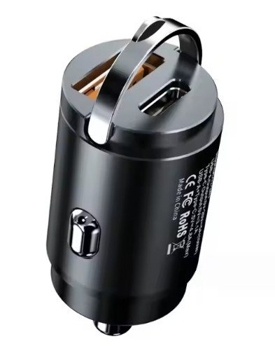 Buy Car Phone Charger Metal Pull Ring PD30W USB Car Charger Super Fast Charge QC 3.0 at wholesale prices